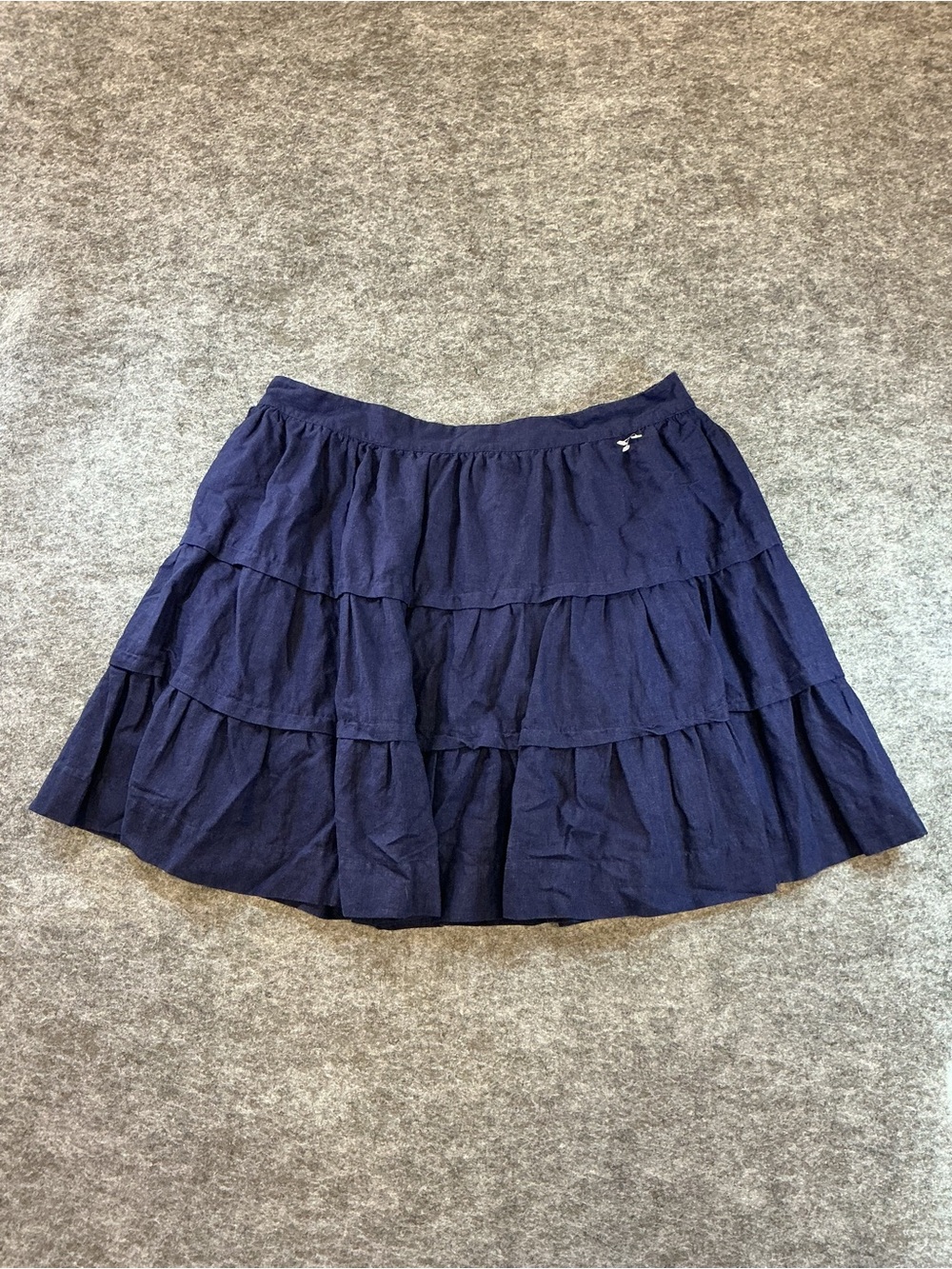 Soft Surroundings Navy Tiered Skater Skirt Size XL